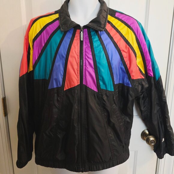 Vintage 80's Head Sportswear Rainbow Windbreaker Jacket - Picture 1 of 8